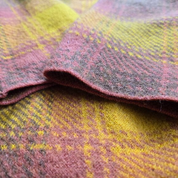 Toad & Co Heartfelt Hoodie Wool Yellow Orange Plaid XS - Picture 6 of 8